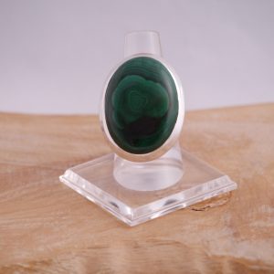 Bague Argent Malachite Ovale Gros large