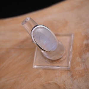 Bague Argent Pierre de Lune Ovale large