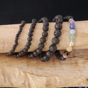 Bracelet perles Pierre de Lave