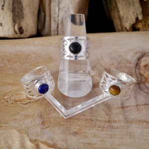 Bague Fantaisie Ajourée avec Petite Pierre (925)