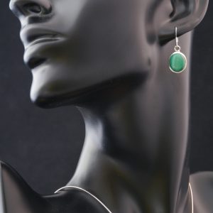 Boucle d'oreilles Argent Malachite (FP-Malach3)