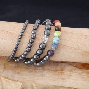 Bracelet perles Hématite