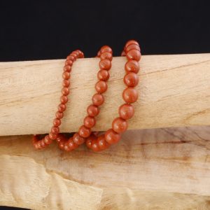 Bracelet perles Jaspe Rouge