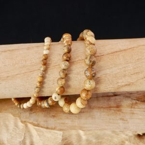 Bracelet perles Jaspe Paysage