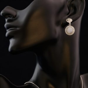 Boucle d'oreilles Argent Pierre de Lune (FP-PdL2)