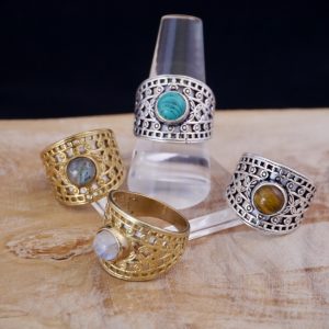 Bague Fantaisie Ajouré avec Pierre (926)