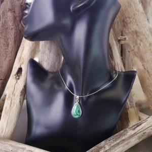 Pendentif Argent Malachite (T-Malach1)