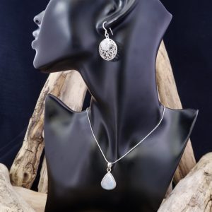 Pendentif Argent Pierre de Lune (T-PPdL2)